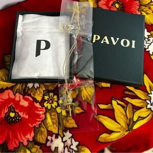 PAVOI Gold Cross Necklace